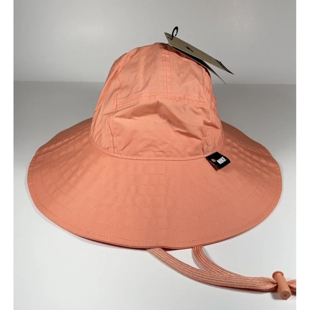 NIKE‎ Apex Wide Brim Bucket Hat Orange Apricot Women's Sz M *NEW* HJ7135-844